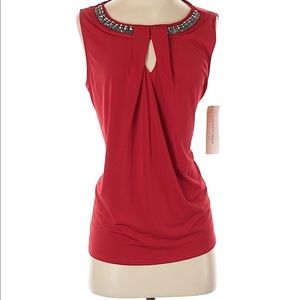 NWT red sleeveless blouse